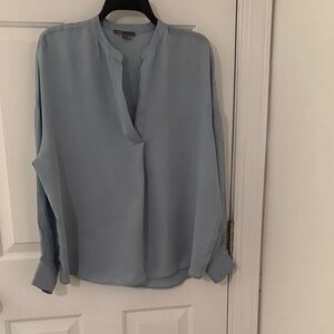 Vince Soft Blue Women's Blouse Silk